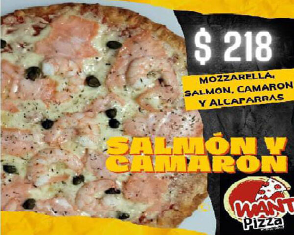 salmón y camarón